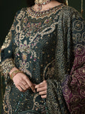 Green Sara Jahan Silk Embroidered Sharara-Sitara