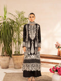 Black Sara Jahan Georgette Chiffon Embroidered Stitched 3-Piece Suit-Komal
