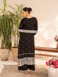 Black Sara Jahan Georgette Chiffon Embroidered Stitched 3-Piece Suit-Komal