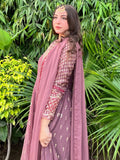 Pink Sara Jahan Georgette Chiffon Embellished Maxi-Martina