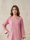 pink-Silai Libas Summer Linen Embroidered Stitched 2-Piece Suit-Bahaar
