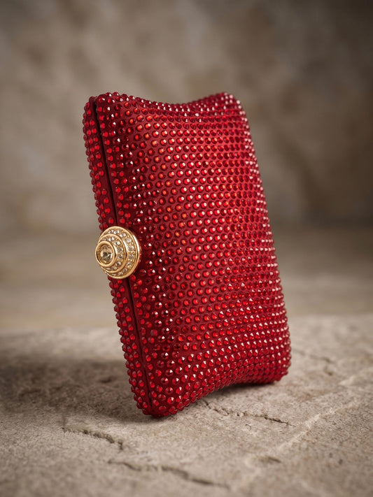 Red and Maroon-Savarna Clutch-Maroon Red 58