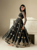 Black Hani & Umaima Organza Embroidered Lehenga-Gul e Rehab