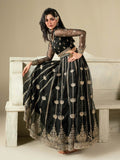 Black Hani & Umaima Organza Embroidered Lehenga-Gul e Rehab