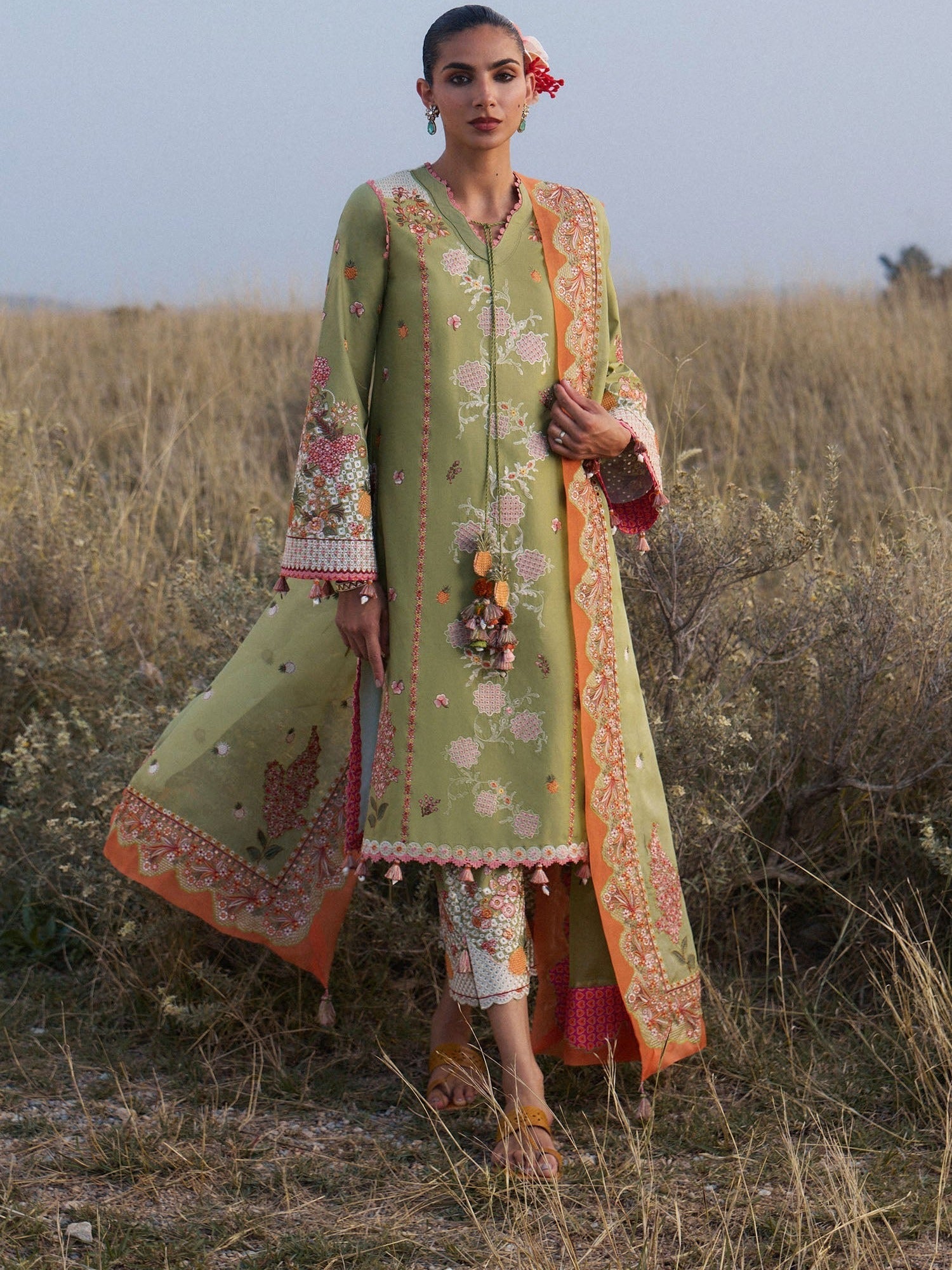 Hussain Rehar Jinan 26 Lawn Embroidered Stitched 3-Piece Suit-Rang-e-Bahar