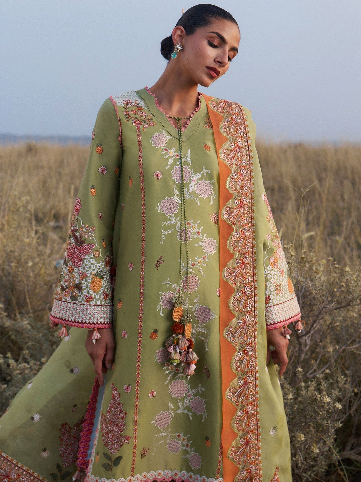 Hussain Rehar Jinan 26 Lawn Embroidered Stitched 3-Piece Suit-Rang-e-Bahar