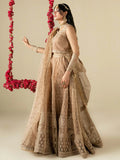 Golden Hani & Umaima Organza Embroidered Lehenga-Gul e Zenat