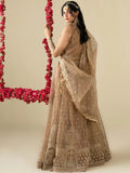 Golden Hani & Umaima Organza Embroidered Lehenga-Gul e Zenat