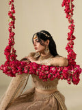 Golden Hani & Umaima Organza Embroidered Lehenga-Gul e Zenat