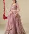 Hani & Umaima Organza Embroidered Lehenga-Rang e Jah