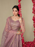 Lilac Hani & Umaima Organza Embroidered Lehenga-Rang e Jah