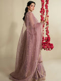 Lilac Hani & Umaima Organza Embroidered Lehenga-Rang e Jah