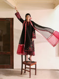 Black-Hussain Rehar Eid Pret SS 26 Lawn Embroidered Stitched 3-Piece Suit-Nigah