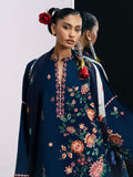 Blue-Jugnu By Hussain Rehar SS'26-Edit IV Cotton Embroidered Stitched 3-Piece Suit-Jiro