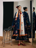 Blue-Jugnu By Hussain Rehar SS'26-Edit IV Cotton Embroidered Stitched 3-Piece Suit-Jiro