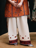Orange Jugnu By Hussain Rehar SS'26-Edit IV Cotton Embroidered Stitched 3-Piece Suit-Yona