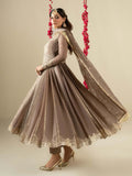 Hani & Umaima Chiffon Embroidered Stitched 3-Piece Suit-Sohani
