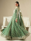 Green Hani & Umaima Chiffon Embroidered Stitched 2-Piece Suit-Sara