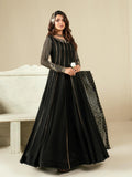 Black Hani & Umaima Chiffon Embroidered Stitched 2-Piece Suit-Arina