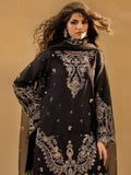 Black-Enzo Celia Korean Raw Silk Embroidered Unstitched 3-Piece Suit-Veyra