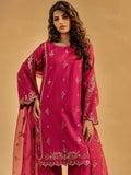 Pink-Enzo Celia Korean Raw Silk Embroidered Unstitched 3-Piece Suit-Myrha
