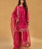 Enzo Celia Korean Raw Silk Embroidered Stitched 3-Piece Suit-Myrha