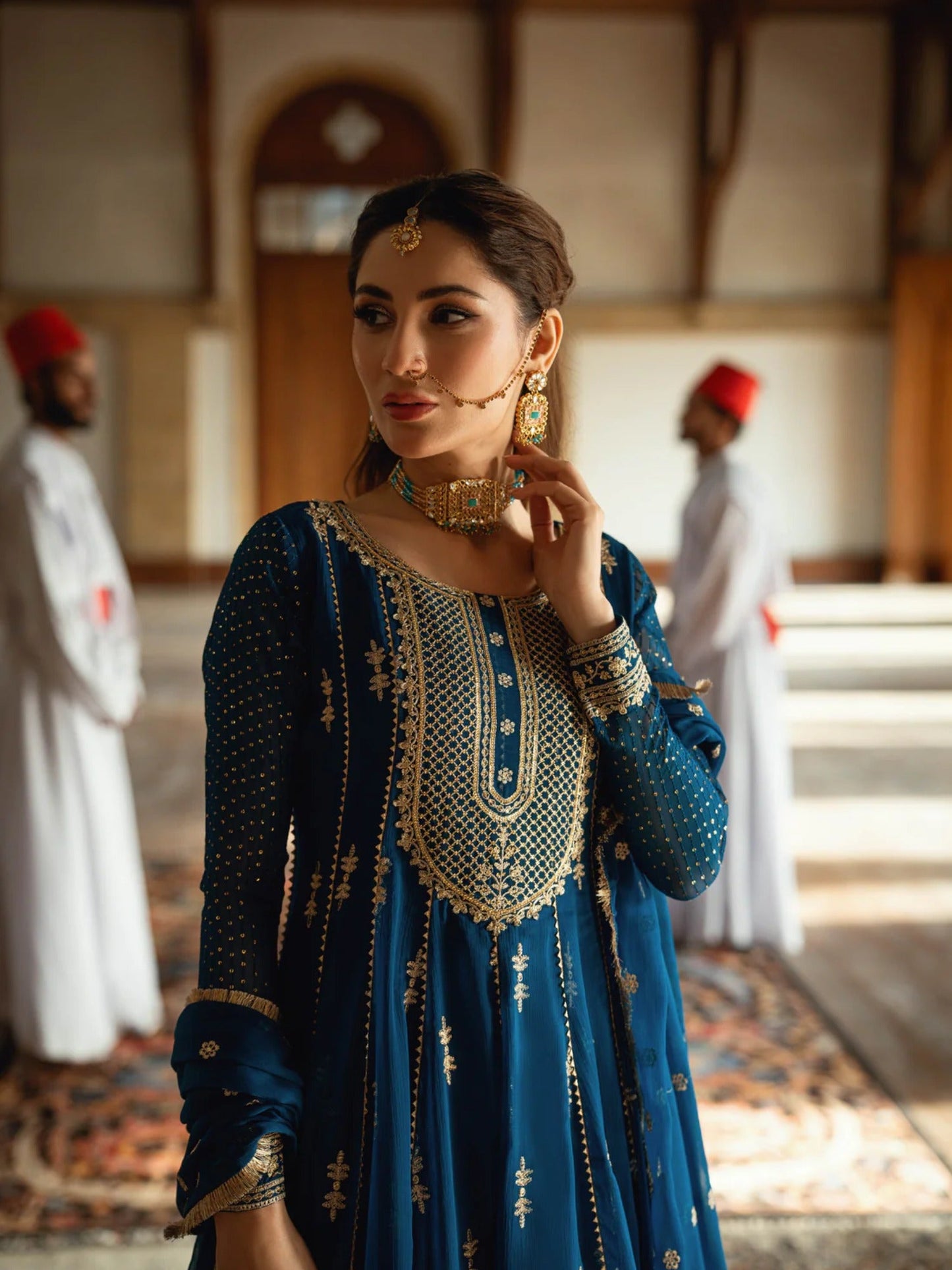 Blue Hani & Umaima Chiffon Embroidered Stitched 2-Piece Suit-Zara
