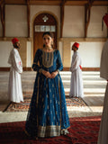 Blue Hani & Umaima Chiffon Embroidered Stitched 2-Piece Suit-Zara