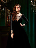 Black Hani & Umaima Chiffon Embroidered Stitched 2-Piece Suit-Malika