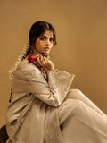 Beige-Enzo Celia Korean Raw Silk Embroidered Unstitched 3-Piece Suit-Naira