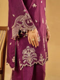 Purple-Enzo Celia Korean Raw Silk Embroidered Unstitched 3-Piece Suit-Livia