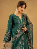 Green Enzo Celia Korean Raw Silk Embroidered Sharara-Freya