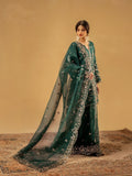 Green Enzo Celia Korean Raw Silk Embroidered Unstitched 3-Piece Suit-Freya