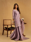 Lilac Enzo Celia Korean Raw Silk Embroidered Unstitched 3-Piece Suit-Zoyi