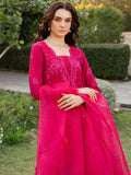 Pink-Enzo Leia Silk Pret Korean Raw Silk Embroidered Stitched 3-Piece Suit-Amelie