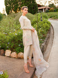 Ivory-Enzo Leia Silk Pret  Korean Raw Silk Embroidered Stitched 3-Piece Suit-Iris
