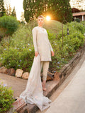 Ivory-Enzo Leia Silk Pret  Korean Raw Silk Embroidered Stitched 3-Piece Suit-Iris