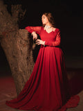 Maroon Hani & Umaima Chiffon Stitched 2-Piece Suit-Soha