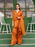 Hani & Umaima Cotton Embroidered Stitched 3-Piece Suit-Zeen