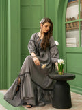 Grey Hani & Umaima Cotton Embroidered Stitched 1-Piece-Emma