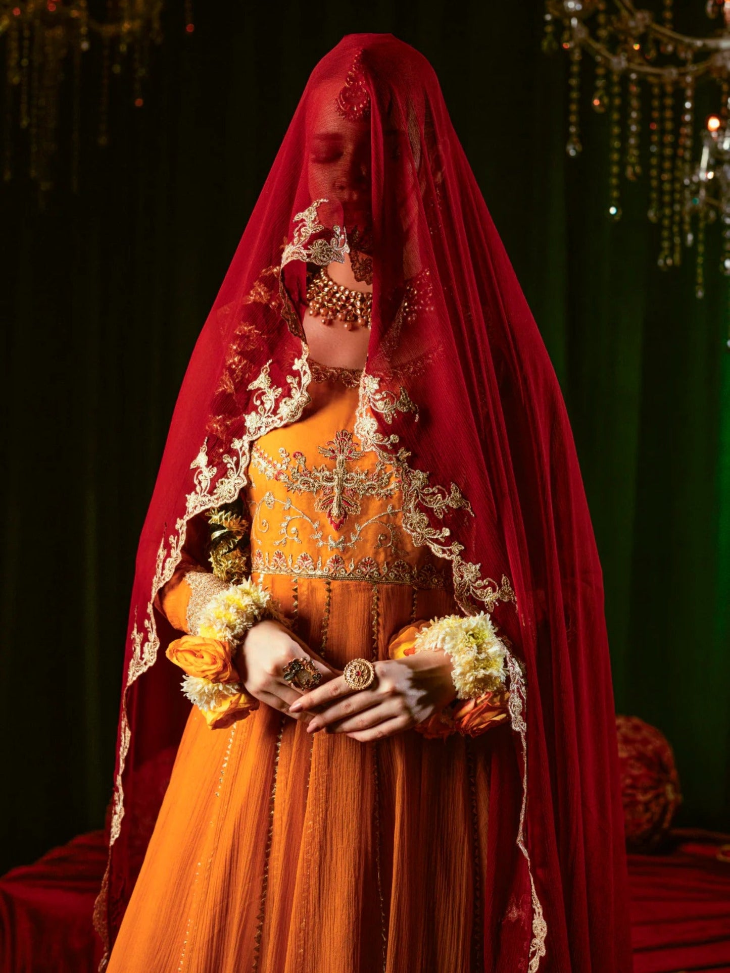 Hani & Umaima Chiffon Embroidered Stitched 2-Piece Suit-Naaz