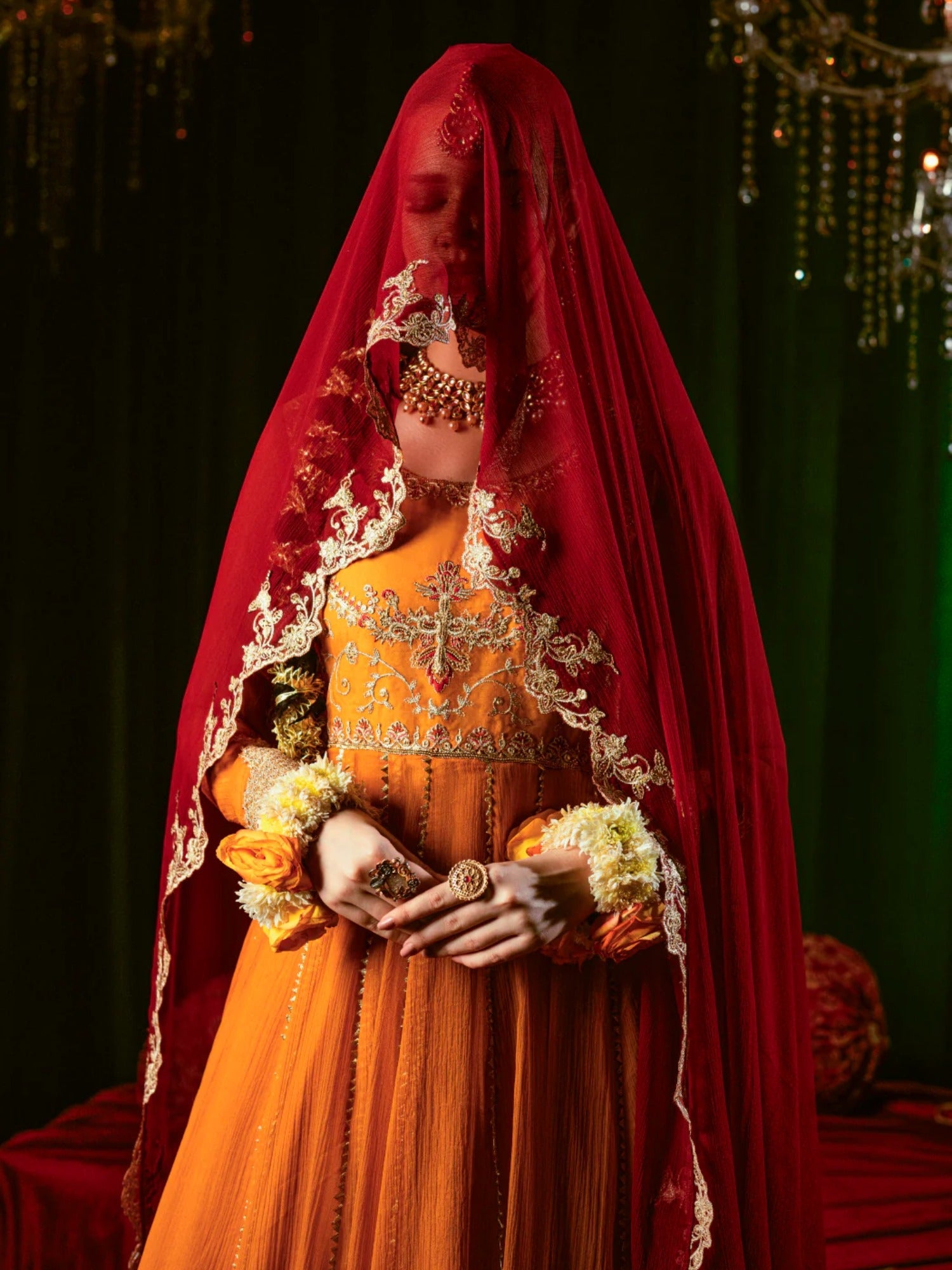 Hani & Umaima Chiffon Embroidered Stitched 2-Piece Suit-Naaz