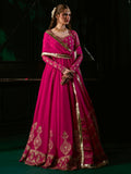 Pink Hani & Umaima Chiffon Embroidered Stitched 2-Piece Suit-Zumra
