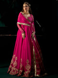 Pink Hani & Umaima Chiffon Embroidered Stitched 2-Piece Suit-Zumra
