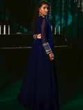 Blue Hani & Umaima Chiffon Embroidered Stitched 2-Piece Suit-Dua