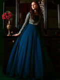 Hani & Umaima Chiffon Embroidered Stitched 2-Piece Suit-Mona
