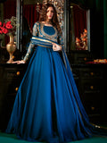 Hani & Umaima Chiffon Embroidered Stitched 2-Piece Suit-Mona