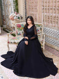 Black Hani & Umaima Chiffon Stitched 2-Piece Suit-Diya