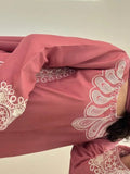 Pink-Alina Lime Summer Linen Embroidered Stitched 2-Piece Suit-Gullab