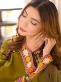 Green-Tawakal Closet linen Embroidered Stitched 3-Piece Suit-Meadow Grace
